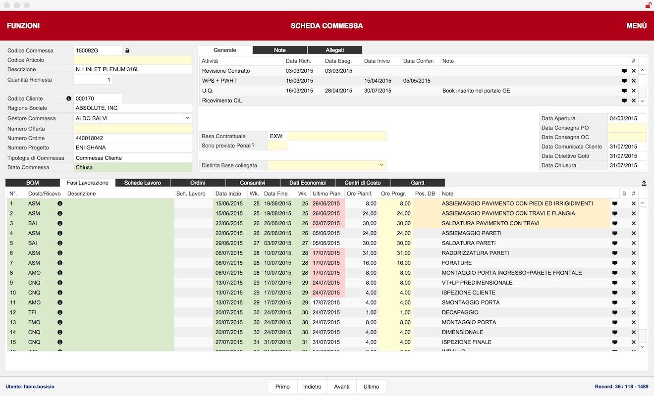 Gestione Commesse e Produzione